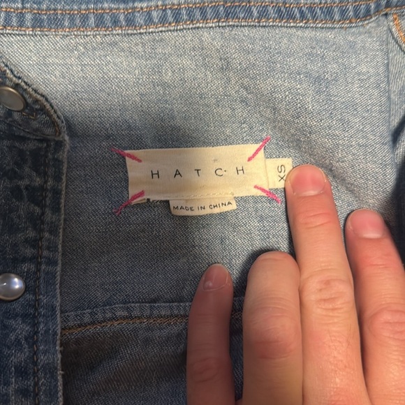 Hatch Blue Denim Maternity Shirt - Picture 3 of 8